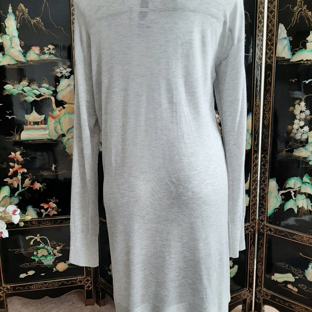 Grace Elements Light Gray Open Front Cardigan - image 3